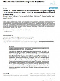 SUPPORT Tools for evidence-informed health Policymaking (STP) 13: Preparing and using policy briefs to support evidence-informed policymaking