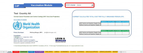 WHO Cervical Cancer Prevention and Control Costing (C4P) Tool