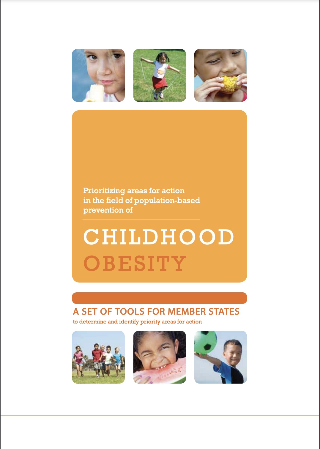 Prioritizing areas for action in the field of population-based prevention of childhood obesity: a set of tools for Member States to determine and identify priority areas for action